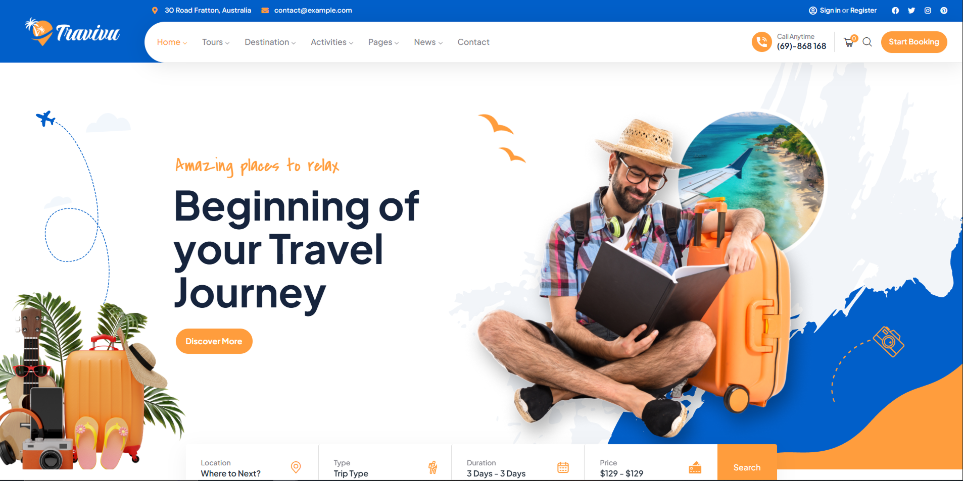 Travivu Travel Website