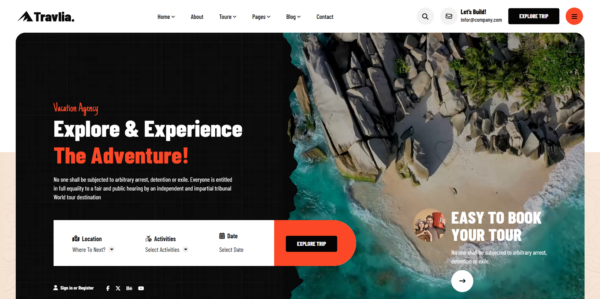 Travlia Booking System